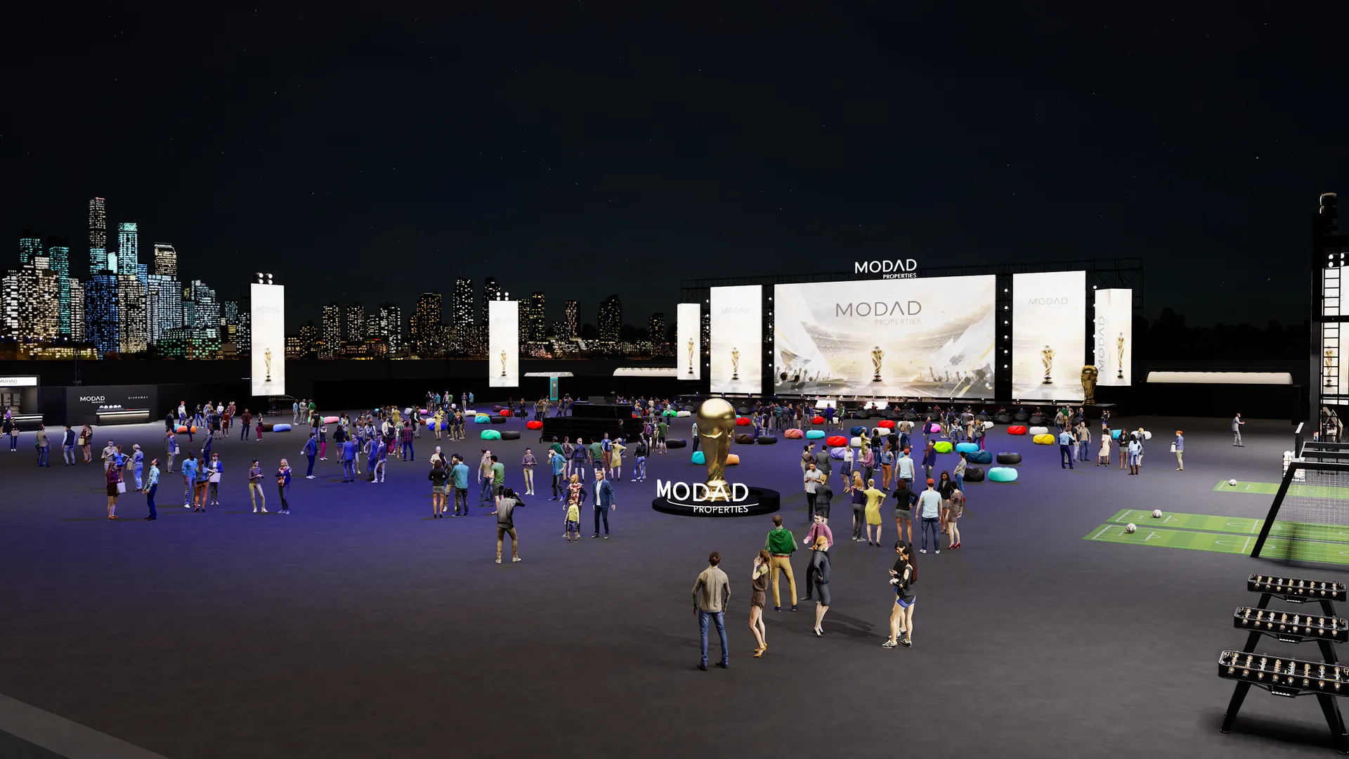 Fan zone with 2500 guests